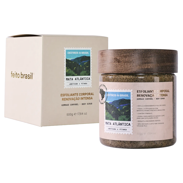 Esfoliante Corporal da marca feito brasil, produto para uso em spa e clínicas de estética, ideal para protocolos de renovação da pele.