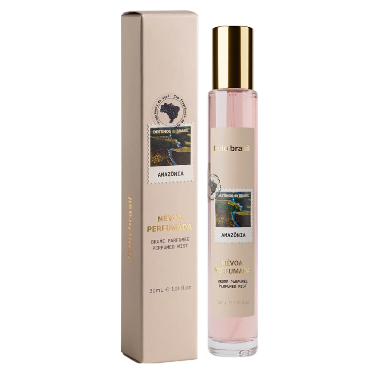 Névoa Perfumada Spray de Ambiente para perfumar quartos de hotel, spas, hospedagem de luxo da marca feito brasil, coleção Destinos do Brasil inspirada nos biomas brasileiros.
