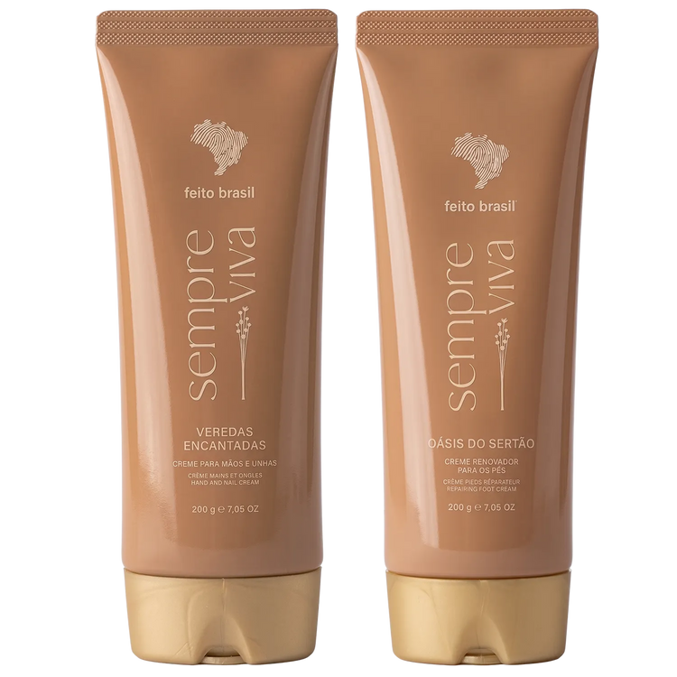 Creme para Mãos e Unhas e Creme Renovador para Pés da marca de luxo feito brasil indicados para uso em massagens relaxantes de SPA de 200g