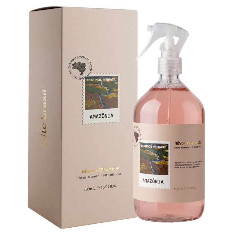 Spray Perfume para Ambiente ideal para spas e quartos de hotel da marca de luxo feito brasil, inspirado nos biomas e natureza brasileira.