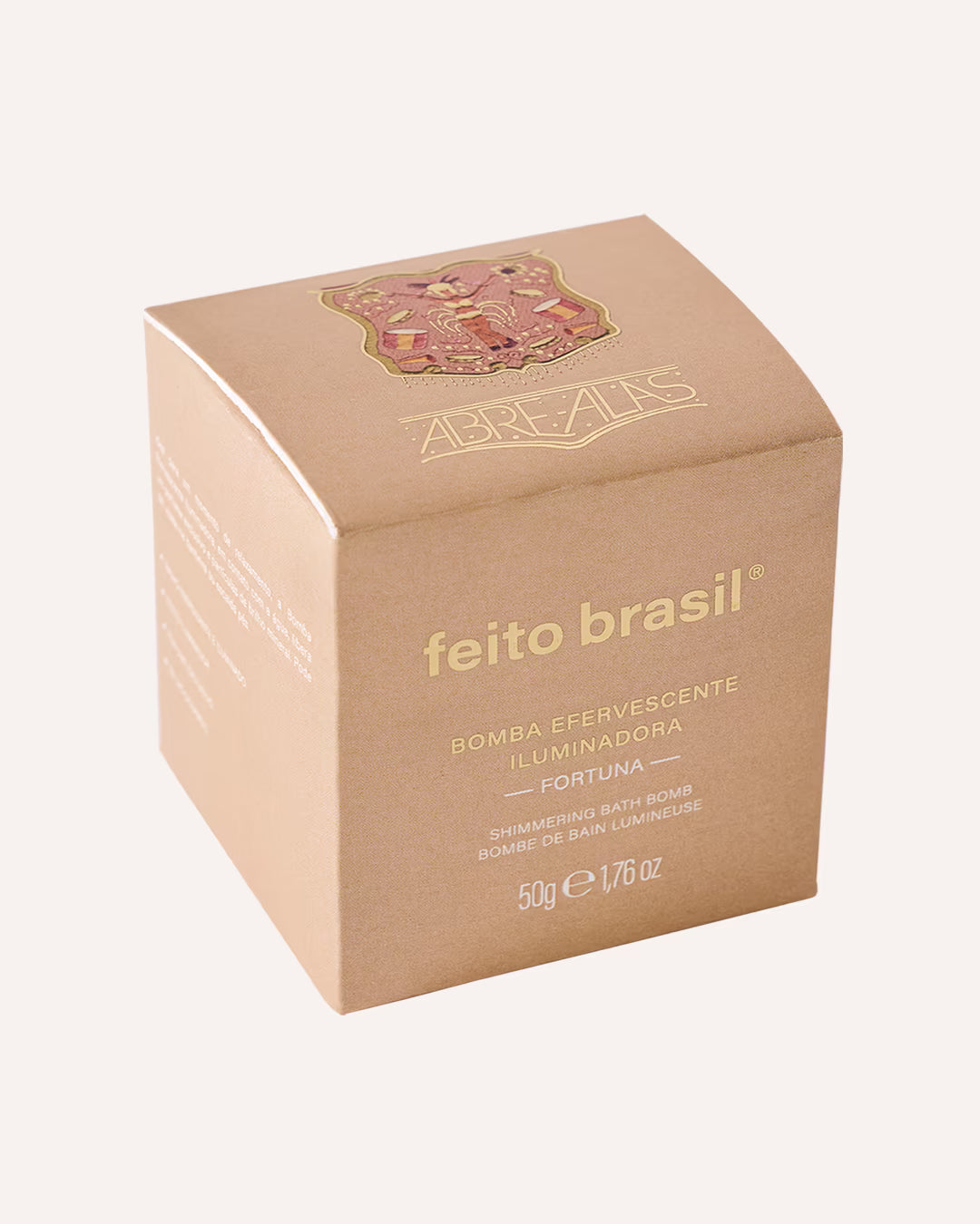 Banho de banheira de luxo com o efeito de brilho dourado da bomba efervescente Fortuna Uso único