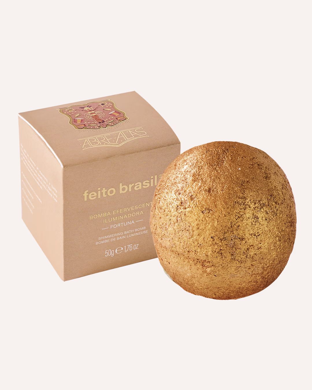 Banho de banheira de luxo com o efeito de brilho dourado da bomba efervescente Fortuna
