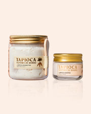 Duo Presenteável da feito brasil com Tapioca Espuma de Banho tamanho grande e tamanho viagem.