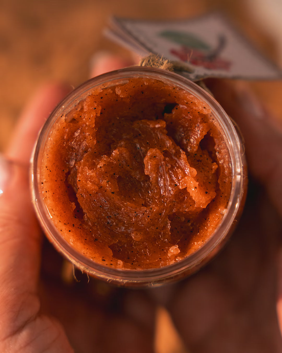 Pote com textura do Esfoliante Corporal Drenagem Detox para Massagem Redutor de Medidas e Celulite