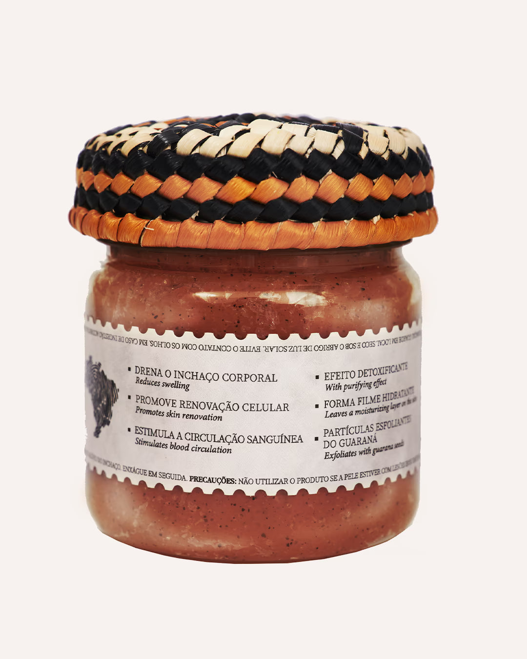 Verso do Esfoliante Corporal Drenagem Detox para Massagem Redutor de Medidas e Celulite