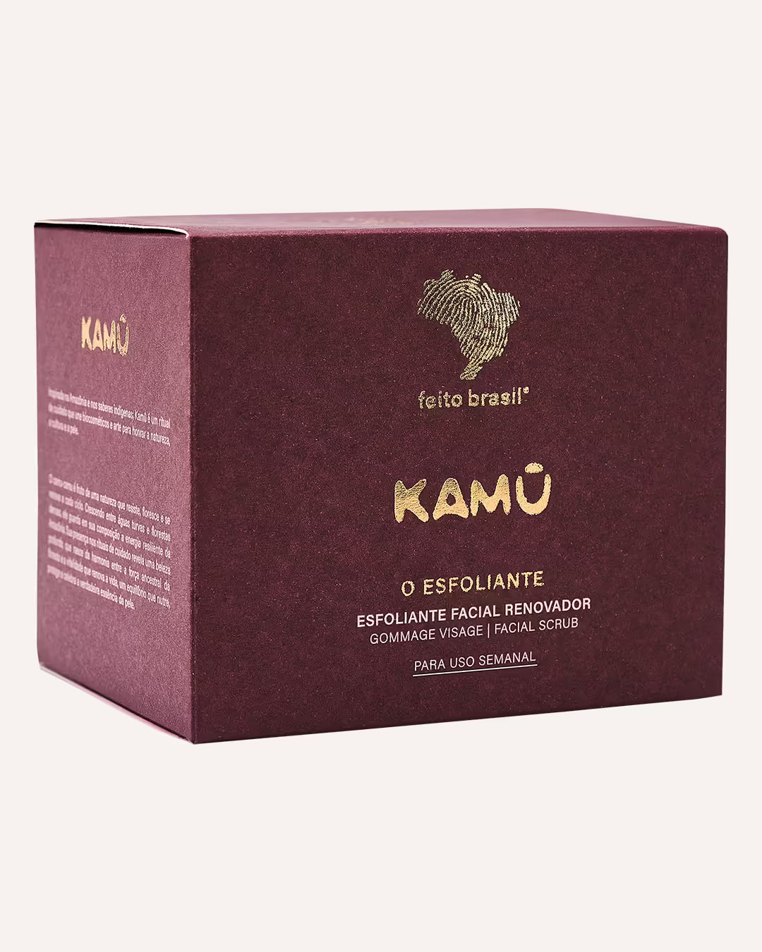 Cartucho do Esfoliante Facial Renovador 50g Kamû da feito brasil.