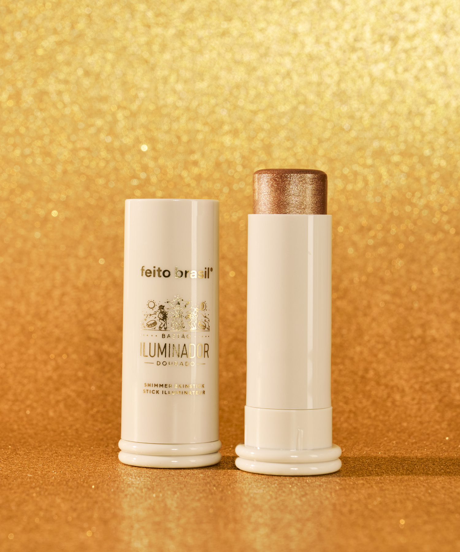 Bastão Iluminador Facial e Corporal - Dourado
