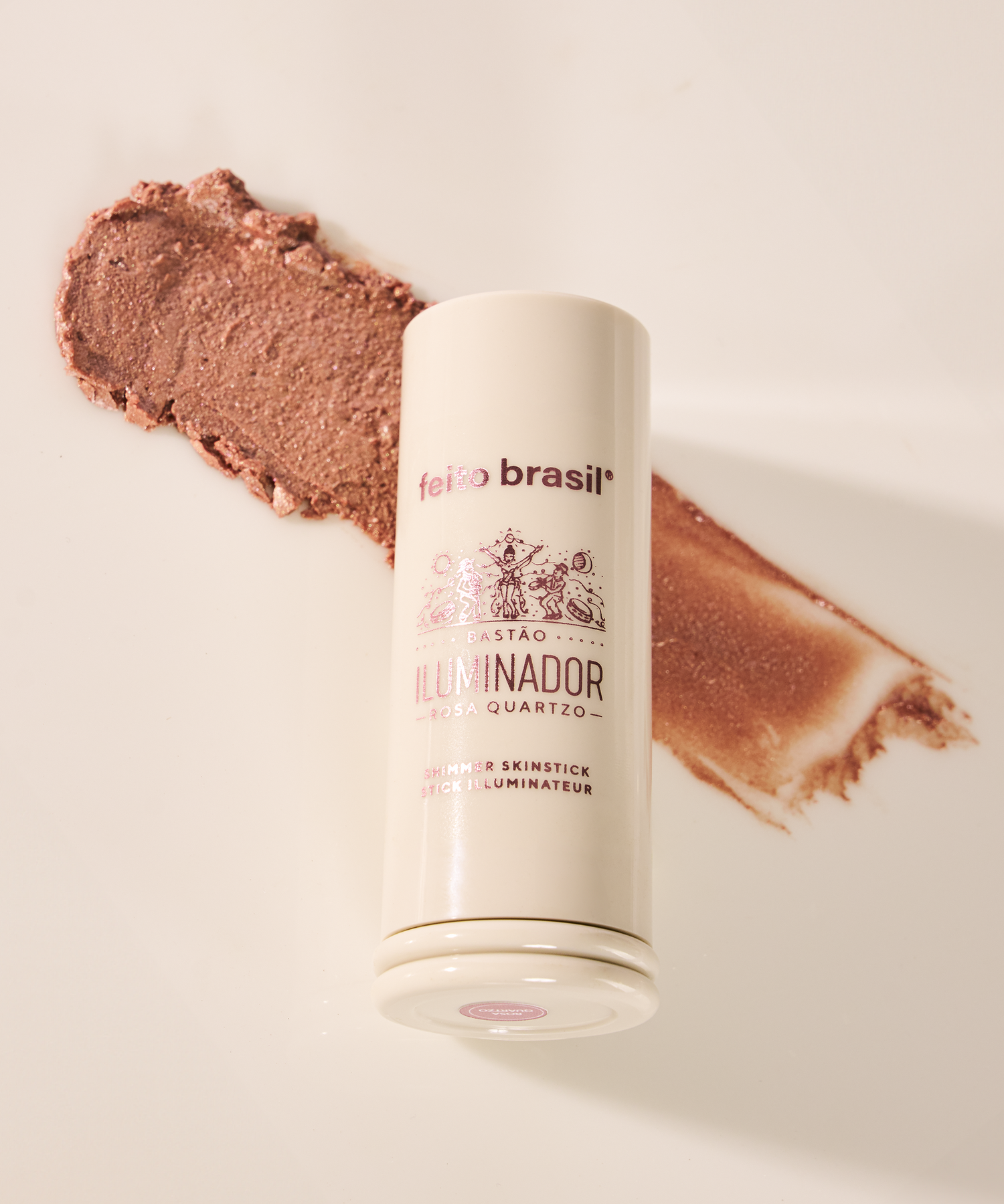 Bastão Iluminador Facial e Corporal - Rosa Quartzo