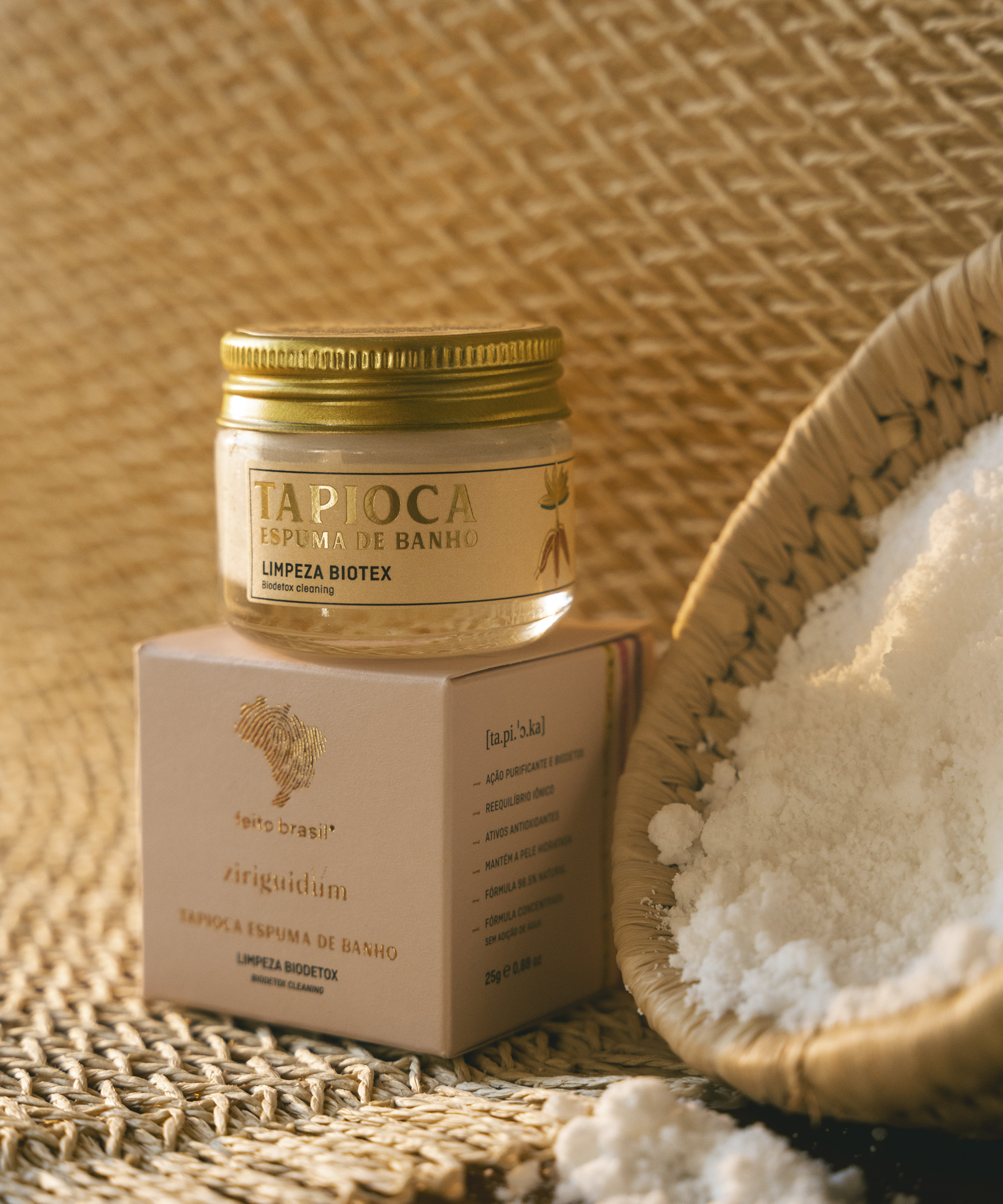 Mini Tapioca Espuma de Banho Limpeza Biodetox