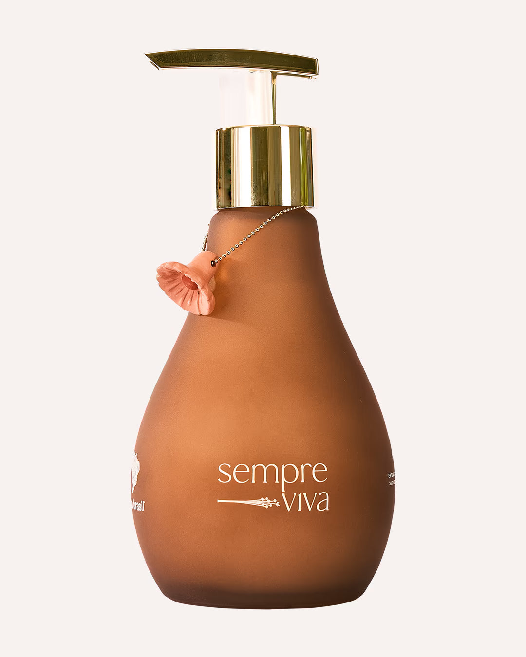 Dispenser em vidro com Sabonete Líquido Cremoso da marca feito brasil ideal para lavabos de luxo.