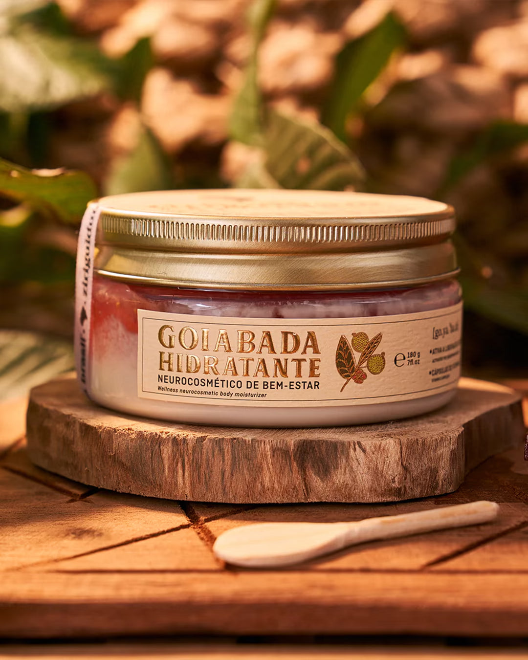 Hidratante neurocosmético com duas camadas Goiabada da marca feito brasil
