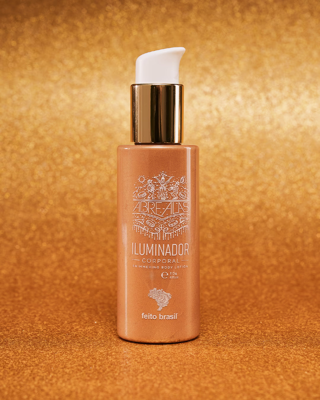 Iluminador Corporal Dourado feito brasil com efeito Bronze realçador de bronzeado ideal para festas