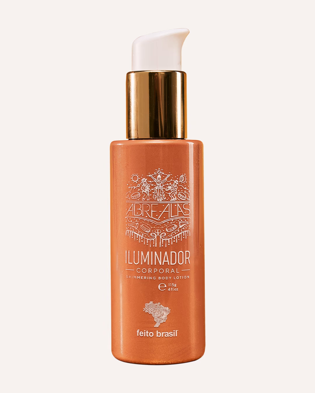 Iluminador Corporal Ouro Rosa da coleção Abre Alas feito brasil vegano, natural e sustentável
