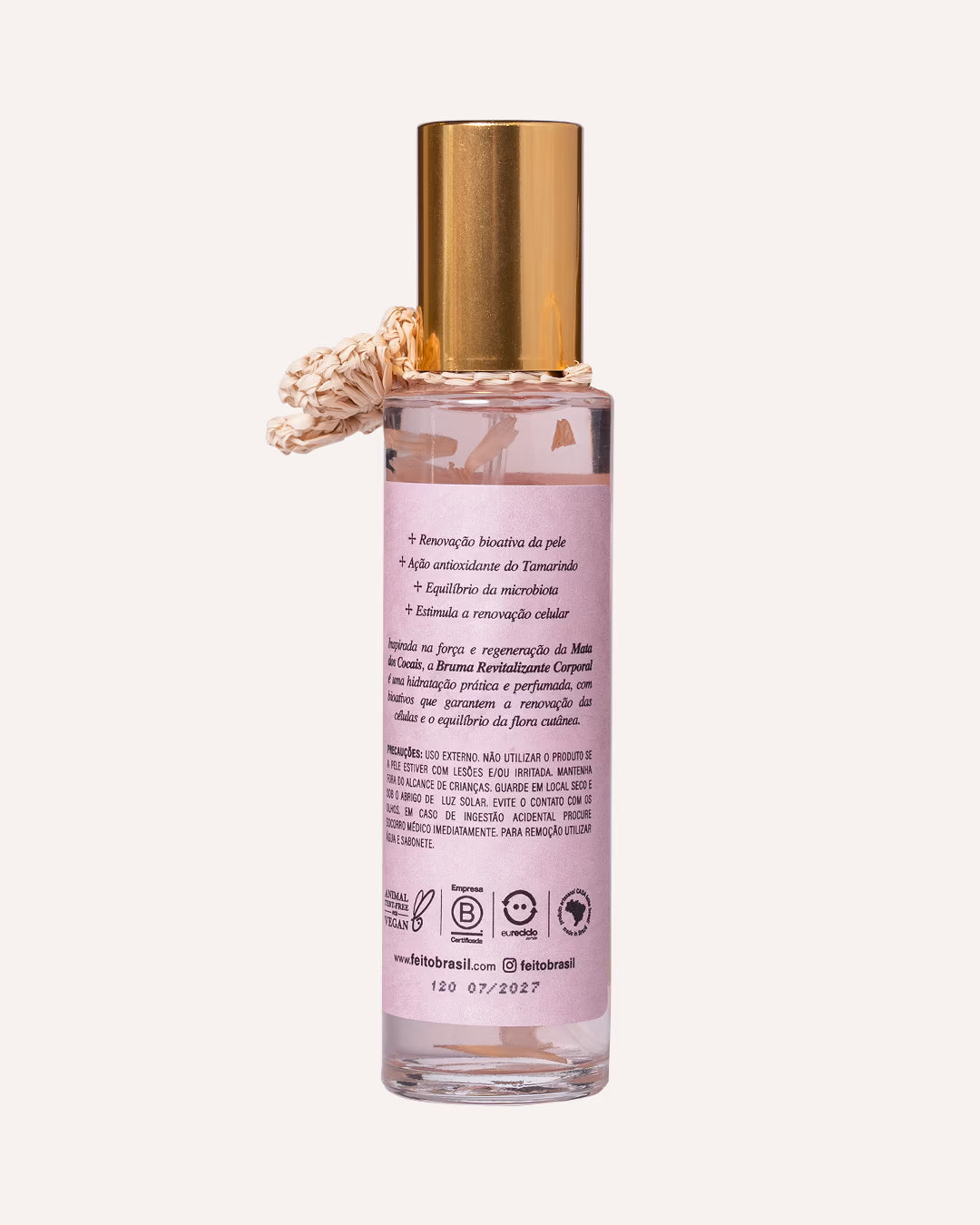 Miniatura da Bruma Revitalizante Cocais 30ml ideal para levar na bolsa travel size visto de trás
