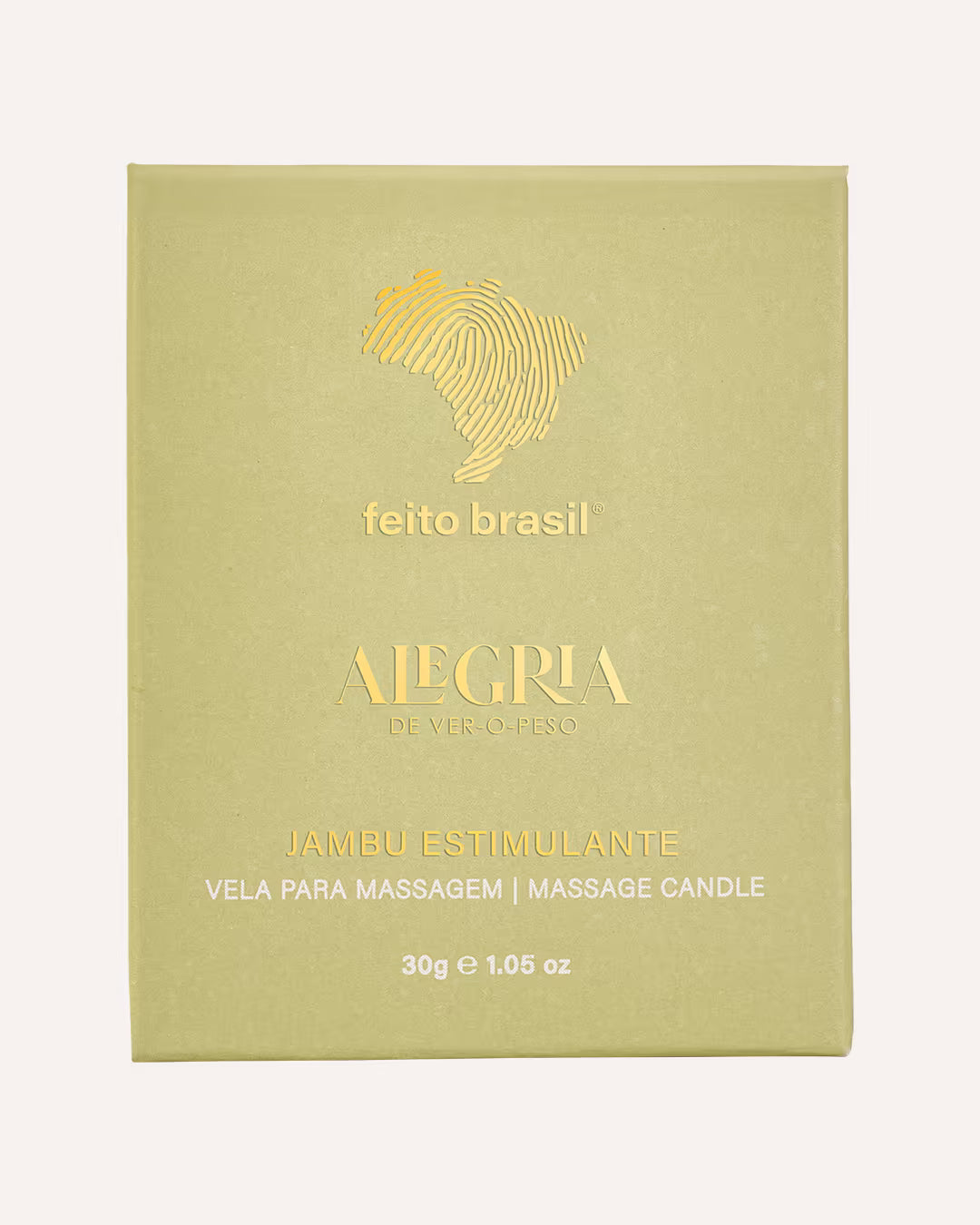 Cartucho da Mini vela para massagem de Jambu 30g tamanho viagem da feito brasil
