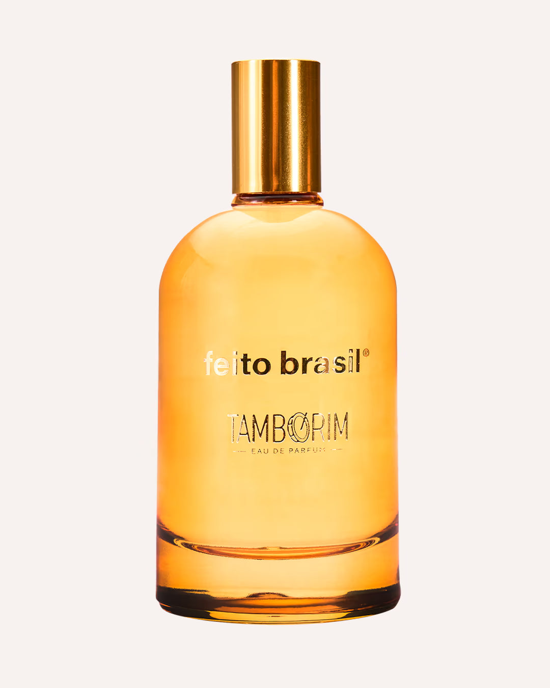 Detalhe da embalagem do Perfume Tamborim Autoral Brasileiro de Nicho da feito brasil tipo Eau de Parfum visto de frente