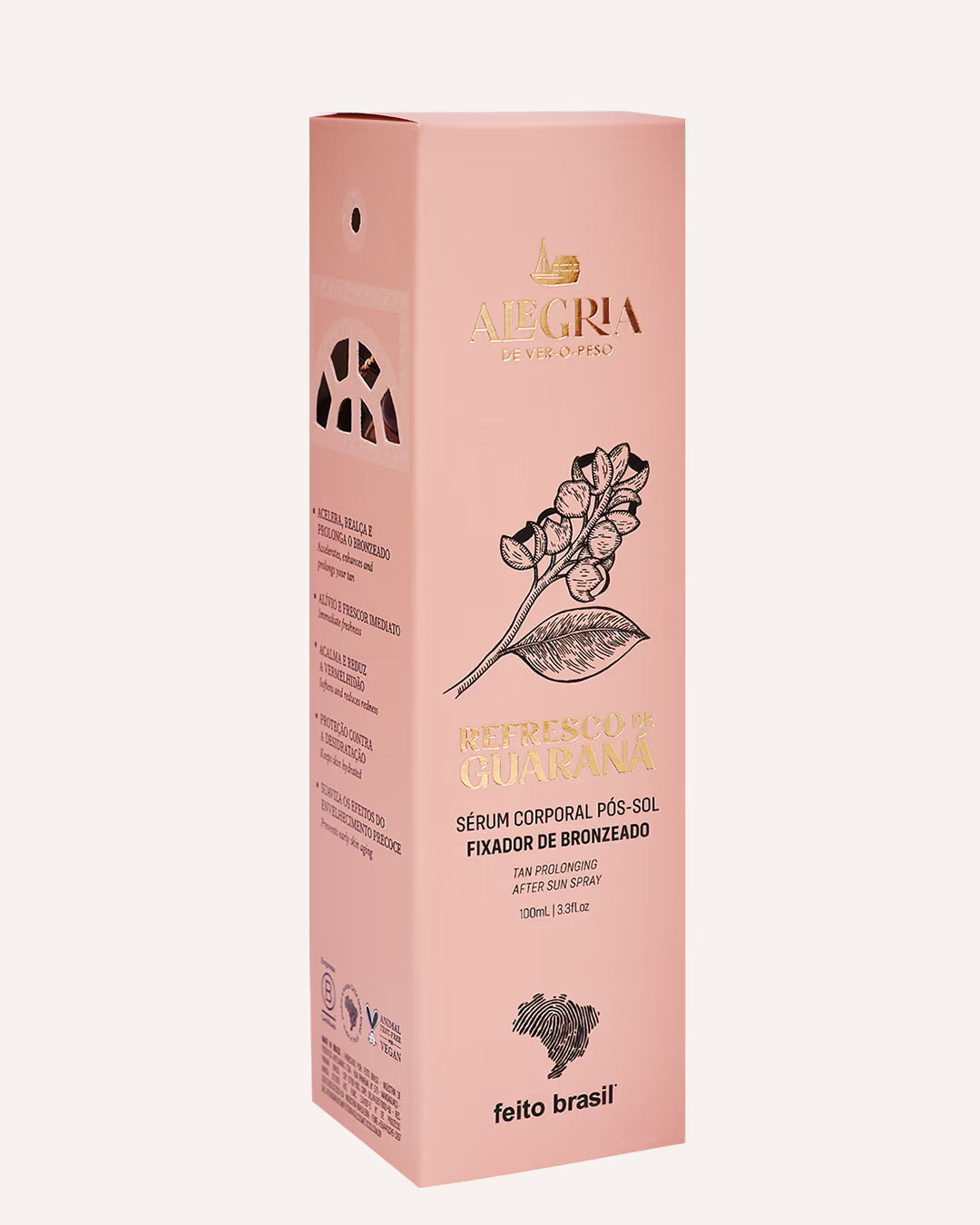 Cartucho do Refresco de Guaraná Sérum pós-sol prolongador de bronzeado da feito brasil 