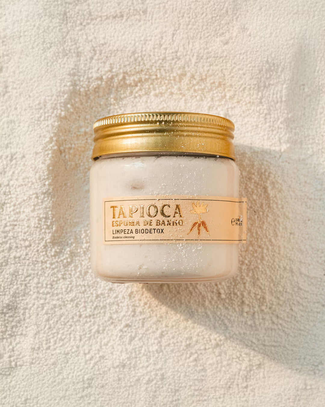 Foto com Tapioca da Espuma de Banho cremosa da feito brasil.